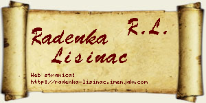 Radenka Lisinac vizit kartica